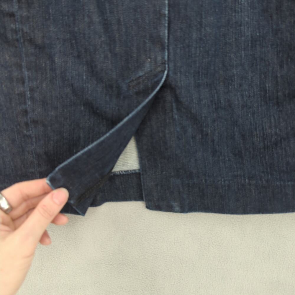 J Crew Skirt Womens 4 Denim Pencil Dark Wash Classic Preppy Casual Minimalist - Picture 6 of 8